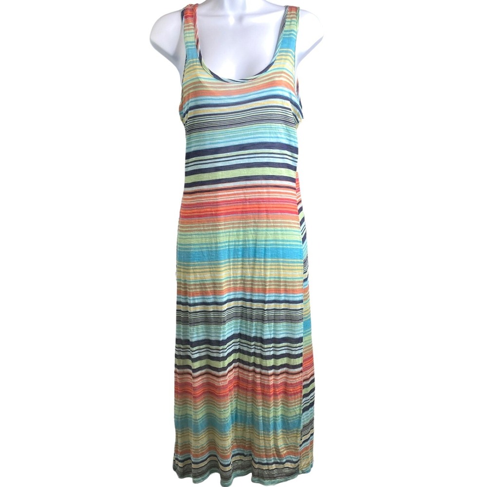MICHAEL STARS Womens Multicolor Striped Sleeveless Tank Maxi Dress OS Resortwear